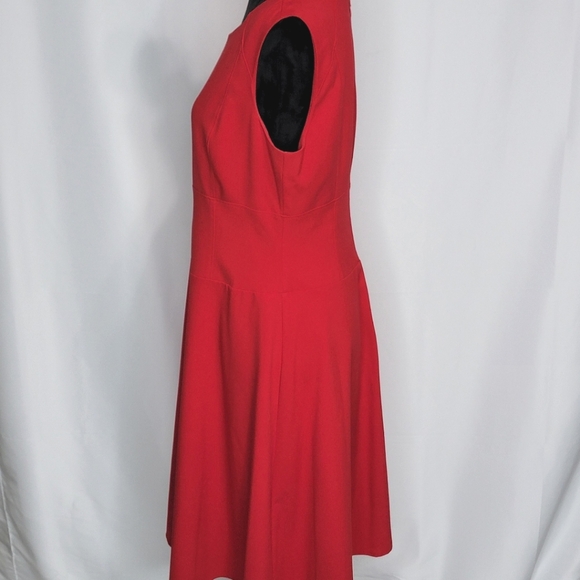 Marc New York Bright Red Fit and Flair Dress Size 12  #360 - Picture 4 of 8